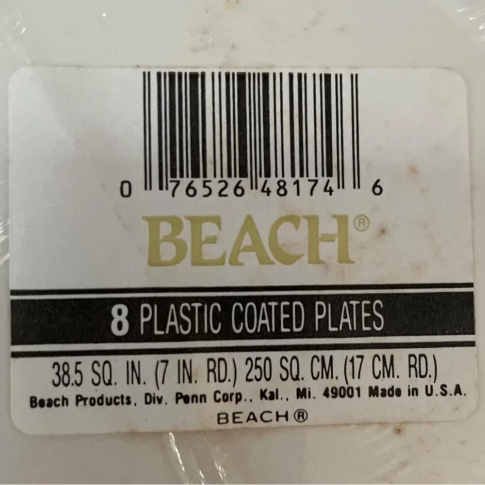 Vtg Beach Disney Mickey and Friends Birthday Party Plates 7 Inch Set of 8 New